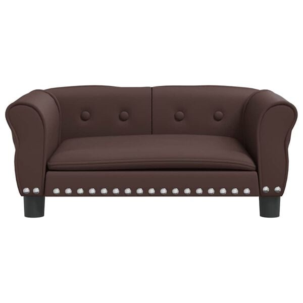 vidaXL Hundebett Braun 70x45x30 cm Kunstleder