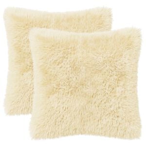 vidaXL Kissenbezug 2 pcs HEERLEN Creme 30 x 30 cm PV Fleece