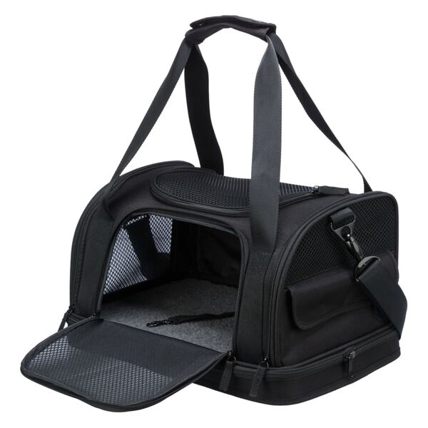 TRIXIE Flugtasche f&uuml;r Hunde Fly 45x28x25 cm Schwarz