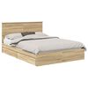 vidaXL Aufbewahrungsbett Sonoma-Eiche 140 x 190 cm Holzwerkstoff