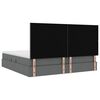 vidaXL Bett mit Stauraum und LED Dunkelgrau 200 x 200 cm Polyester