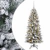 vidaXL K&uuml;nstlicher Weihnachtsbaum mit Weihnachtskugel 120 cm 150 LEDs