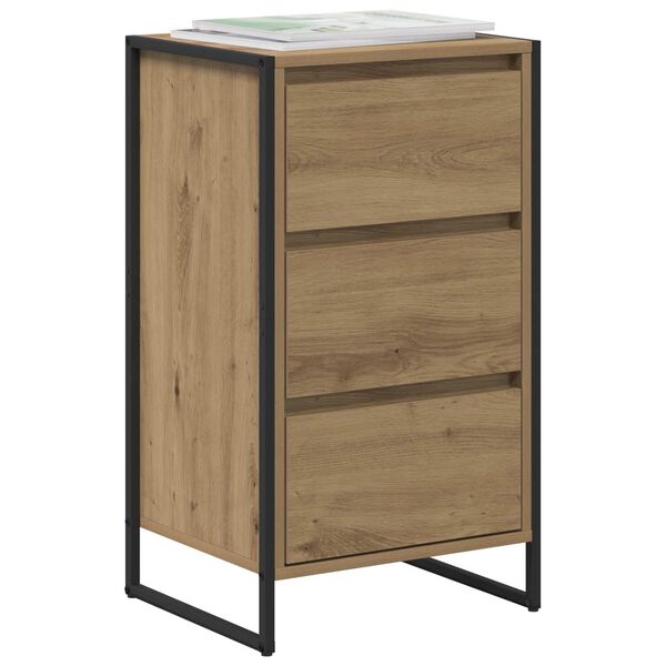 vidaXL Sideboard Kunsthandwerk Eiche 42 x 36 x 75,5 cm Holzwerkstoff