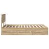 vidaXL Bettrahmen Sonoma-Eiche 135 x 190 cm Ingenieurs Holz