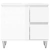 vidaXL Badschrank Hochglanz-Wei&szlig; 65x33x60 cm Holzwerkstoff