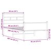 vidaXL Bettgestell ohne Matratze Sonoma-Eiche 90x200 cm Holzwerkstoff
