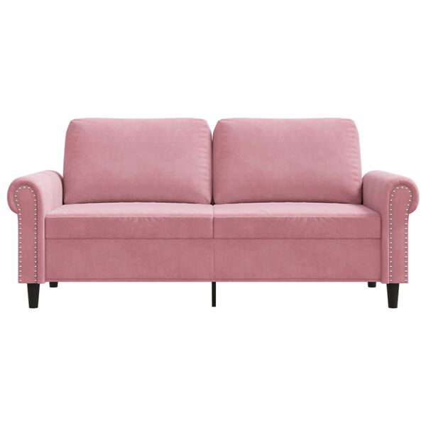 vidaXL 2-Sitzer-Sofa Rosa 140 cm Samt