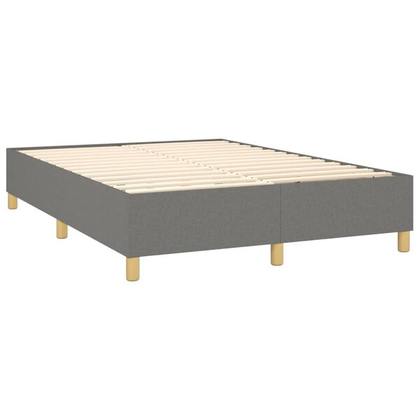 vidaXL Boxspringbettgestell Dunkelgrau 140x190 cm Stoff