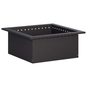vidaXL Feuerstellenring Schwarz 60 x 60 x 25 cm Stahl