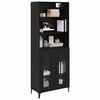 vidaXL Highboard Schwarz Eichen-Optik 69,5 x 34 x 180 cm Holzwerkstoff