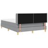 vidaXL Boxspringbett mit Matratze Hellgrau 190 x 140 cm Stoff