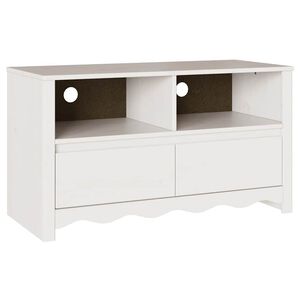 vidaXL TV-Schrank Drammen Wei&szlig; 99 x 43 x 55 cm Massivholz Kiefer