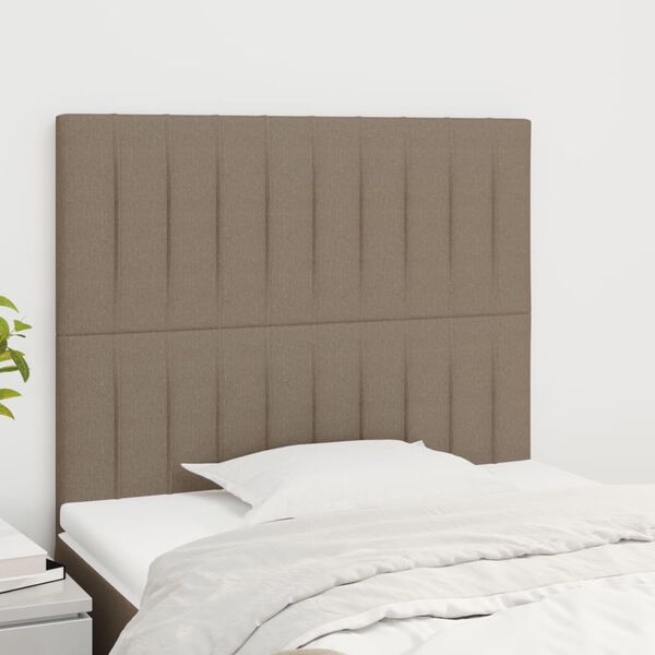 vidaXL Kopfteil Taupe 80x5x118/128 cm Stoff