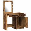 vidaXL Schminktisch mit T&uuml;r 2 pcs Braun 50 x 41 x 135 cm Holzwerkstoff