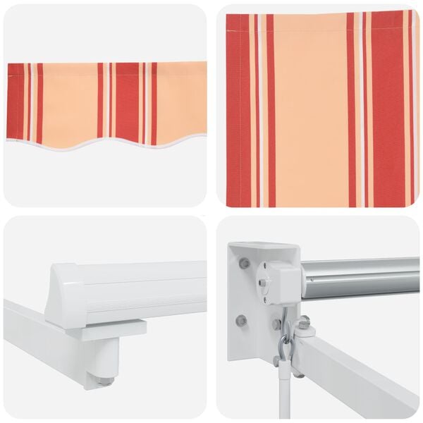 vidaXL Markise Gelb und Orange 350 x 250 x 165 cm Polyester