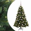 vidaXL K&uuml;nstlicher Weihnachtsbaum mit Weihnachtskugel 120 cm 150 LEDs