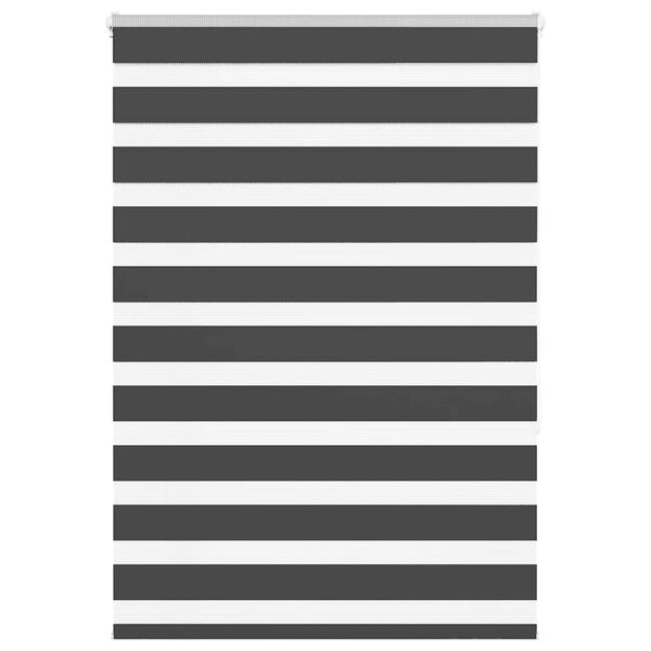 vidaXL Doppelrollo Schwarz 100x150 cm Stoffbreite 95,9 cm Polyester