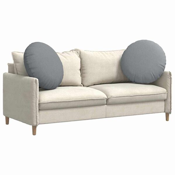 vidaXL Sitzkissen 2 pcs Hellgrau &Oslash;60 x 21 cm Stoff