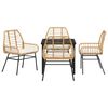 vidaXL Garten Essgruppe 5 pcs Braun Poly-Rattan