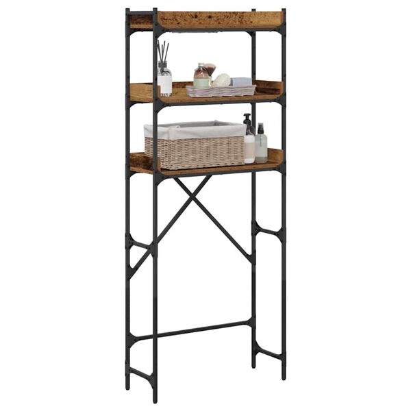 vidaXL Waschmaschinenregal Altholz 67 x 25 x 163 cm Holzwerkstoff