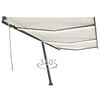 vidaXL Markise Manuell Einziehbar mit LED 600x300 cm Creme