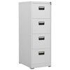 vidaXL Aktenschrank Hellgrau 46x62x133 cm Stahl