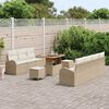 vidaXL Gartensofa-set mit Kissen 10 pcs Beige Poly-Rattan