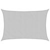 vidaXL Sonnensegel Hellgrau 5x3 m 100% Polyester Oxford