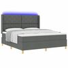 vidaXL Boxspringbett mit Matratze Grau 180 x 200 cm Stoff