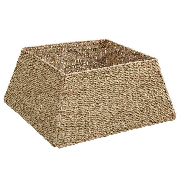 vidaXL Weihnachtsbaumkragen Braun 60 x 60 x 28 cm das Seegras