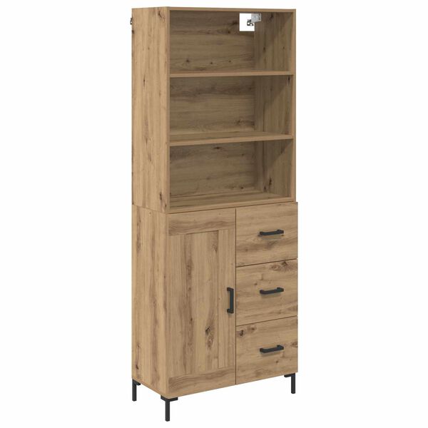vidaXL Highboard Artisan-Eiche 69,5 x 34 x 180 cm Holzwerkstoff