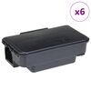 vidaXL Mausefallen 6 Stk. Schwarz 22x12,5x7,5 cm