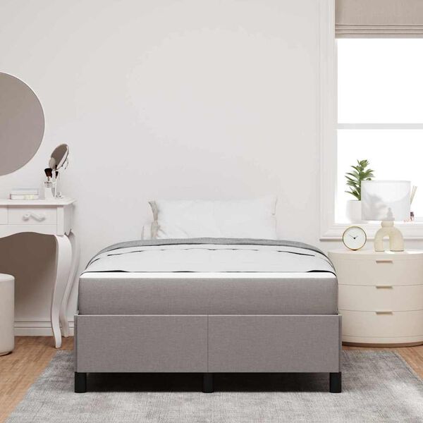 vidaXL Boxspringbett Taupe 120 x 200 cm Stoff
