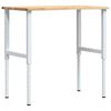 vidaXL Werkbank 100x60x(71,5-98) cm Massivholz Eiche