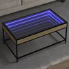 vidaXL Couchtisch mit Infinity-LED Sonoma-Eiche 90x50x41 cm
