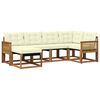 vidaXL Outdoor-Sofagarnitur 6 stk. Natur und Creme