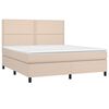 vidaXL Boxspringbett Matratze Cappuccino-Braun 180x200 cm Kunstleder