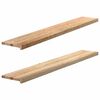 vidaXL Fensterb&auml;nke 2 Stk. Unbehandelt 160x25x2 cm Massivholz Eiche
