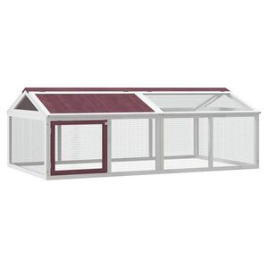 vidaXL Freilaufgehege Mokka 200x112,5x74 cm Massivholz Kiefer