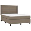 vidaXL Boxspringbett mit Matratze Taupe 140x190 cm Stoff