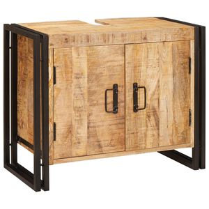 vidaXL Waschbeckenunterschrank Braun 71 x 33 x 58 cm Massivholz Mango