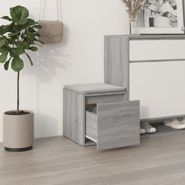 vidaXL Schubladenbox Grau Sonoma 40,5x40x40 cm Holzwerkstoff