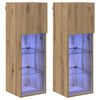 vidaXL Wandmontierte TV-Schr&auml;nke 2 pcs Artisan-Eiche Holzwerkstoff