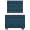 vidaXL Boxspringbett mit Matratze Blau 90x190 cm Samt