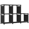 vidaXL W&uuml;rfelregal mit 5 F&auml;chern Schwarz 103x30x72,5 cm Stoff