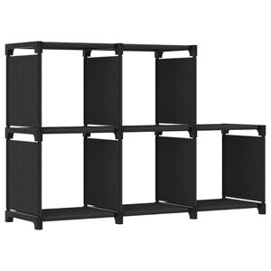 vidaXL W&uuml;rfelregal mit 5 F&auml;chern Schwarz 103x30x72,5 cm Stoff