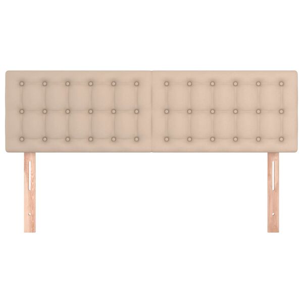 vidaXL Kopfteile 2 Stk. Cappuccino-Braun 72x5x78/88 cm Kunstleder