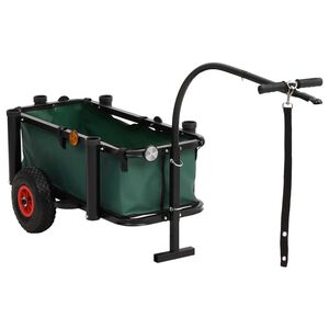 vidaXL Angelwagen mit Tasche Schwarz Stahl