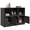 vidaXL Sideboard Schwarz 99x39x73 cm Stahl