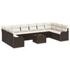 vidaXL Gartensofa-set Braun 55 x 55 x 37 cm Poly-Rattan